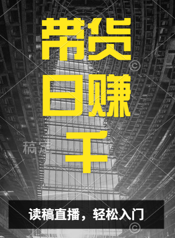 视频号技术直播带货， 会读稿就行，小白日入1000+-91项目网