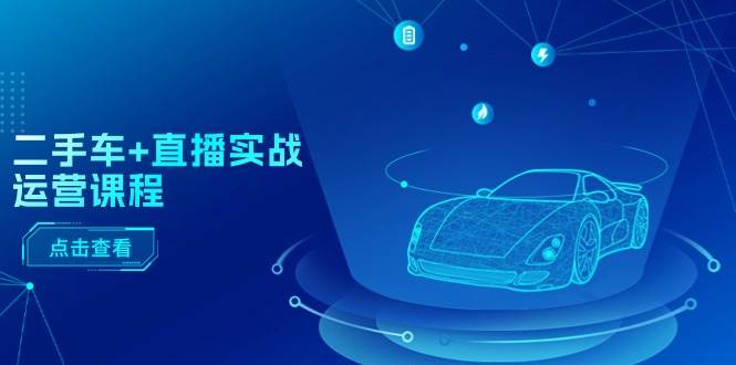 二手车+直播实战运营课程：直播推荐/短视频推荐/千川投放/直播全流程-91项目网