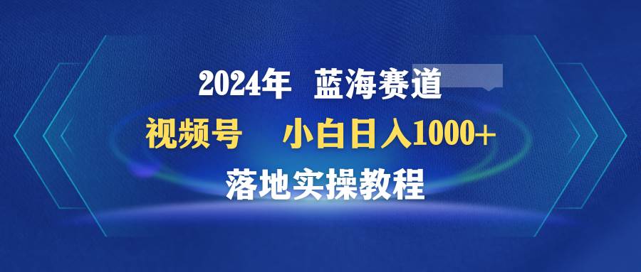 2024年蓝海赛道 视频号  小白日入1000+ 落地实操教程-91项目网