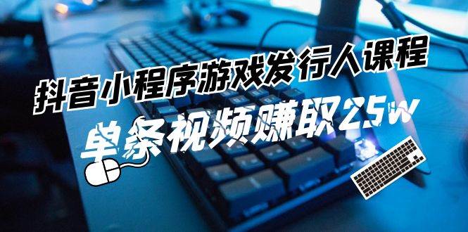 抖音小程序-游戏发行人课程：带你玩转游戏任务变现，单条视频赚取25w-91项目网