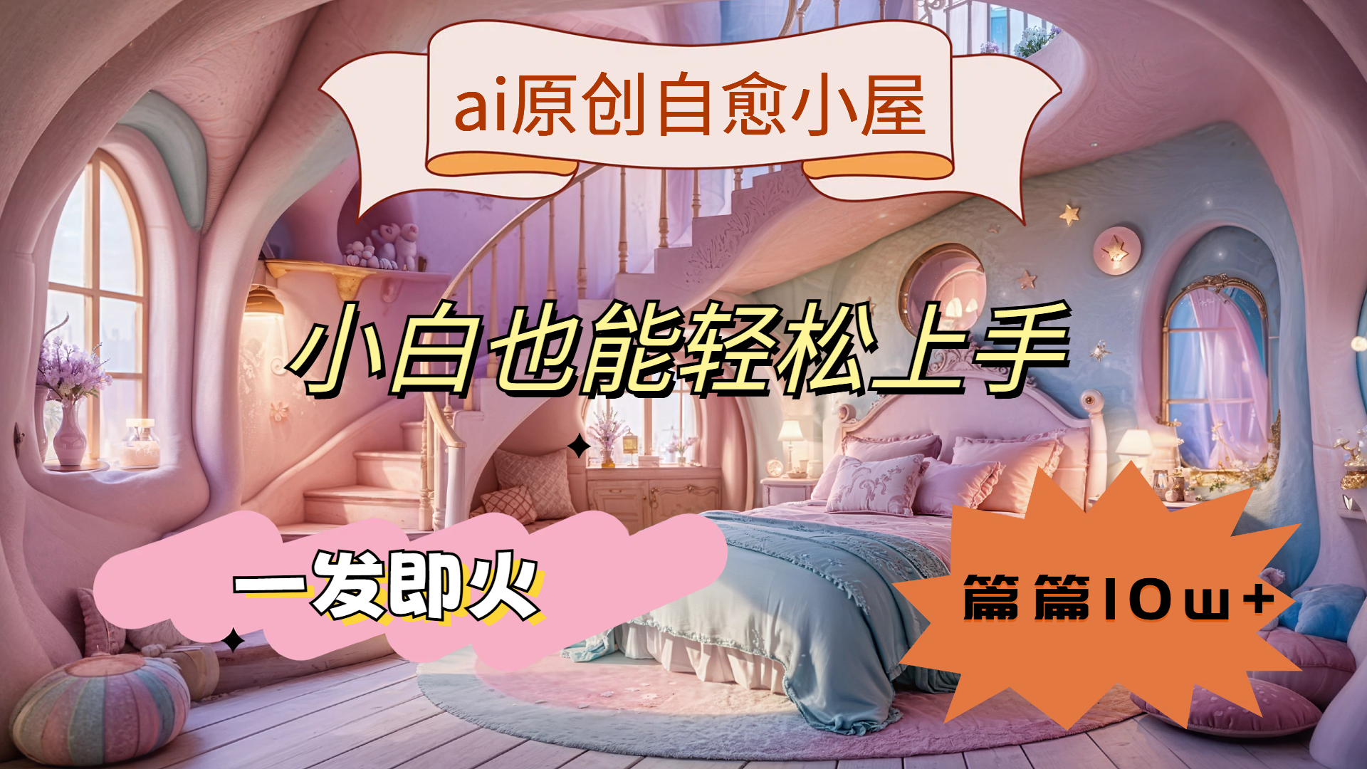 ai原创治愈小屋，小白也能轻松上手，一发即火，篇篇10w+-91项目网