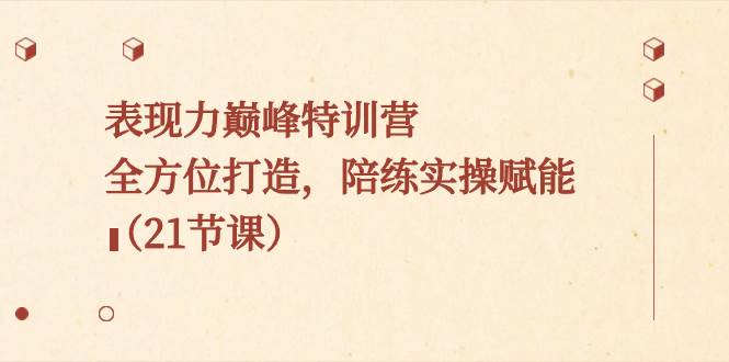 表现力巅峰特训营，全方位打造，陪练实操赋能（21节课）-91项目网