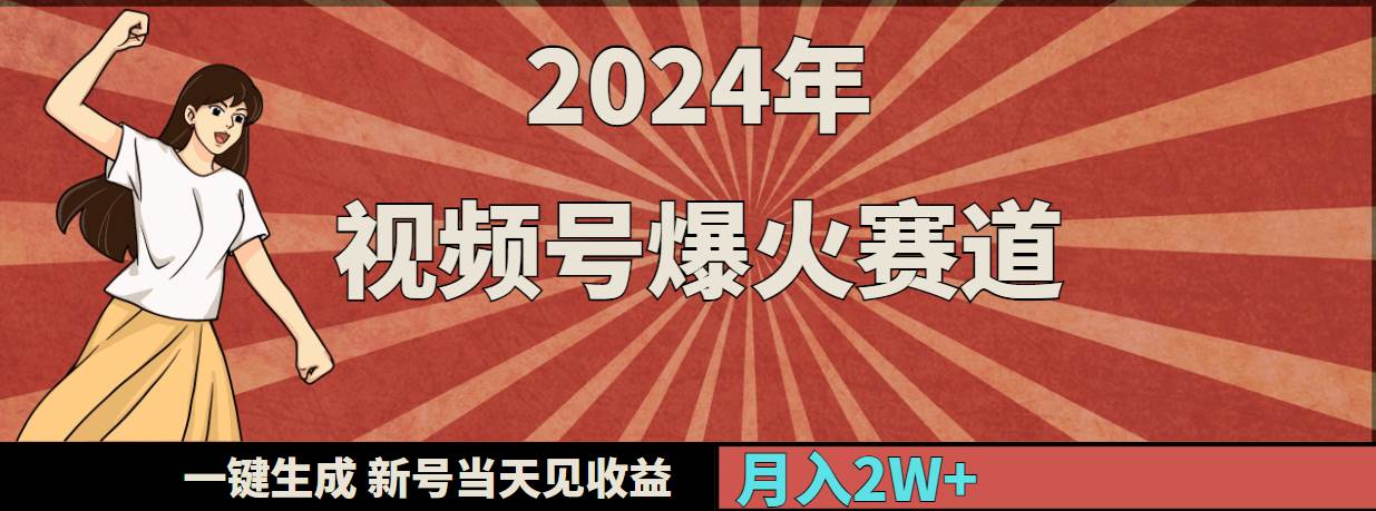 2024年视频号爆火赛道，一键生成，新号当天见收益，月入20000+-91项目网