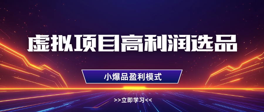 淘宝虚拟高利润玩法，高客单选品技巧，单店月入1W+-91项目网