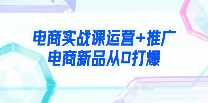 电商实战课运营+推广，电商新品从0打爆（99节视频课）-项目网