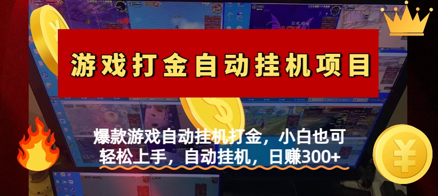 爆款游戏自动挂机打金，小白也可轻松上手，自动挂机，日赚300+-项目网