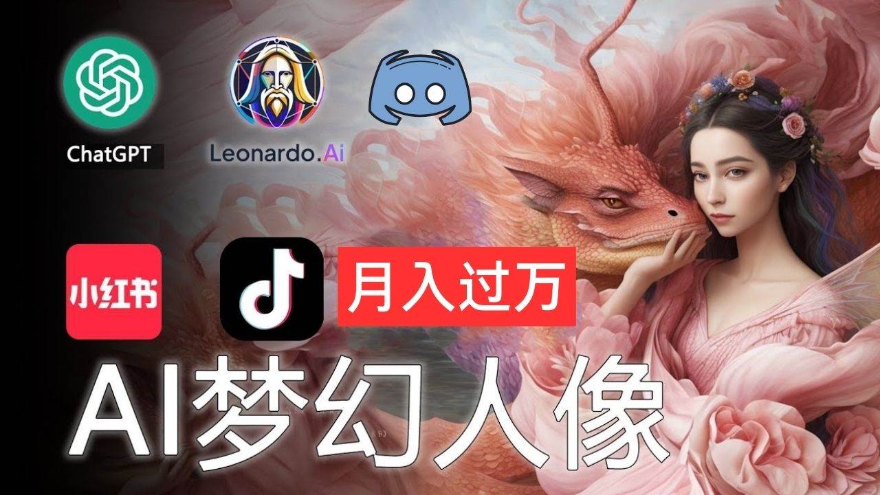AI摄影梦幻人像：零基础也能月入过万的秘密-项目网