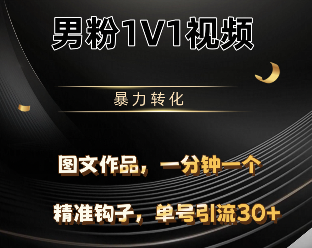 男粉1V1视频，硬改摄像头，高客单暴力转化，单日600+-91项目网