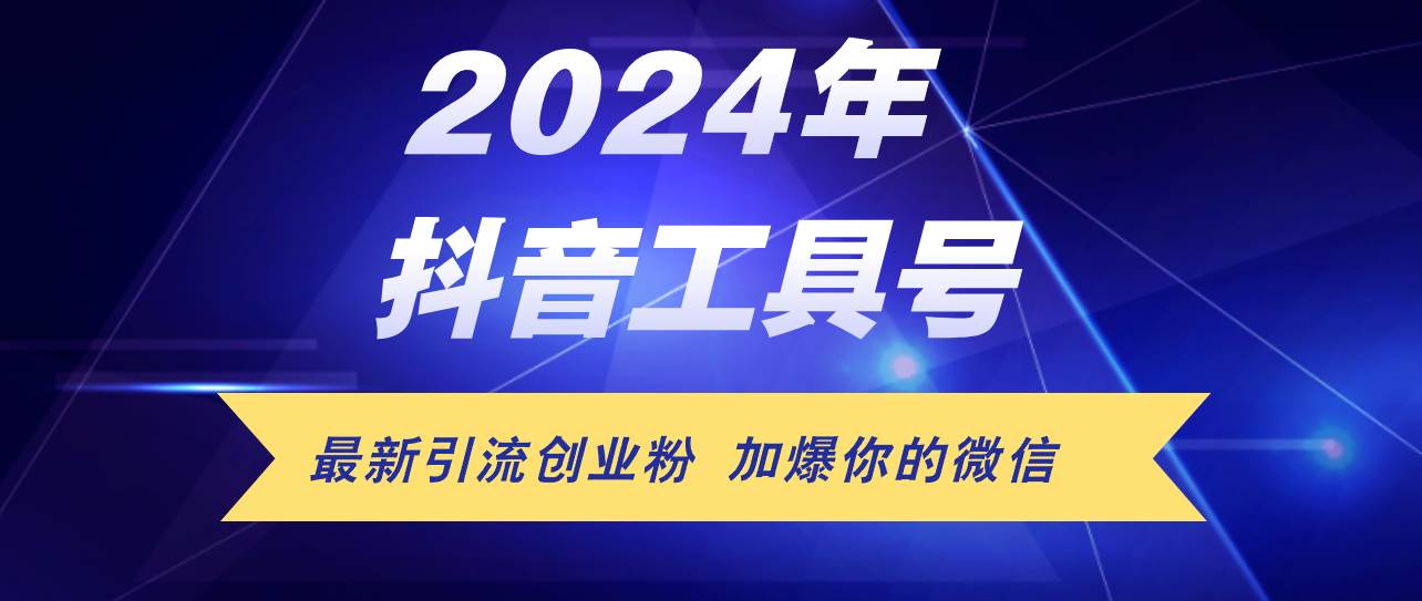 24年抖音最新工具号日引流300+创业粉，日入5000+-项目网