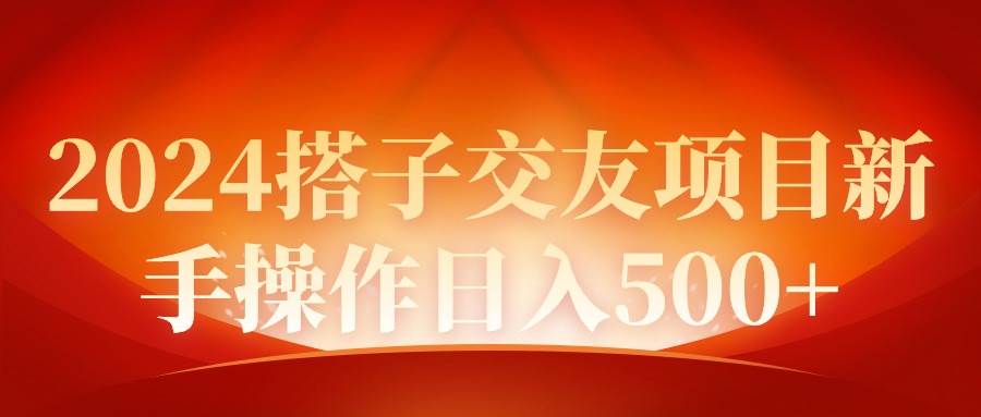 2024同城交友项目新手操作日入500+-项目网