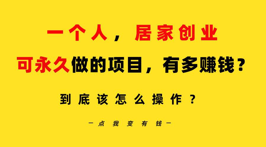 一个人，居家创业：B站每天10分钟，单账号日引创业粉100+，月稳定变现5W…-项目网