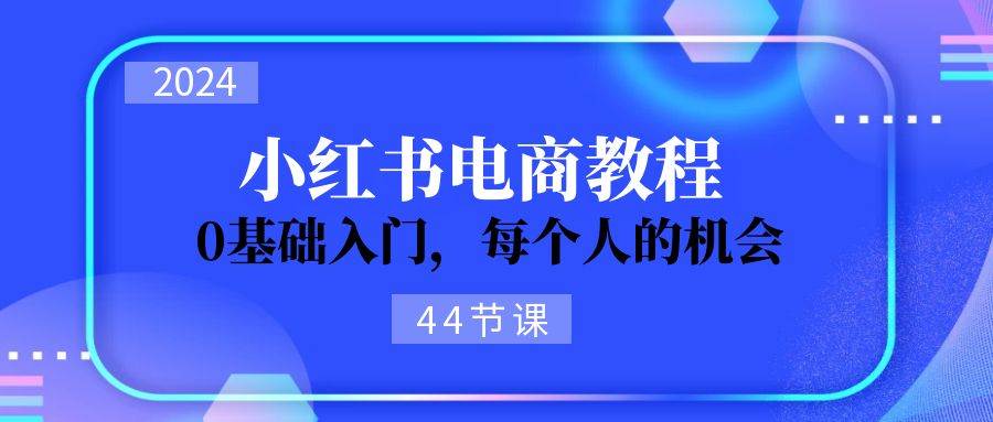 2024从0-1学习小红书电商，0基础入门，每个人的机会（44节）-项目网