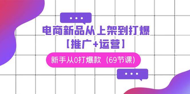 电商 新品从上架到打爆【推广+运营】，新手从0打爆款（69节课）-项目网