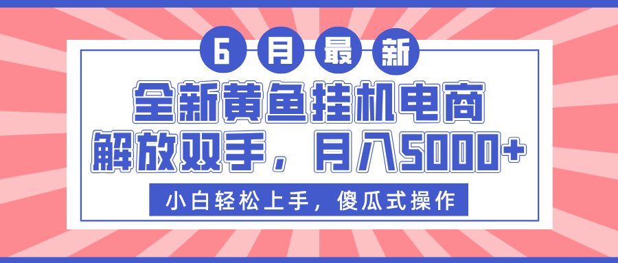 全新黄鱼挂机电商，解放双手，月入5000+-项目网