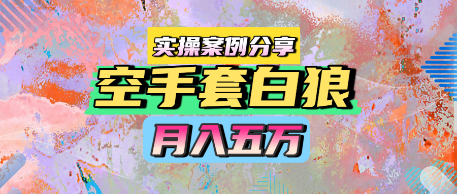 空手套白狼，月入五万，实操案例分享-项目网