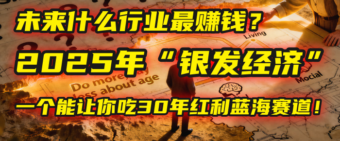 未来什么行业最赚钱?马哥揭秘2025年“银发经济”:一个能让你吃30年红利的蓝海赛道!-项目网