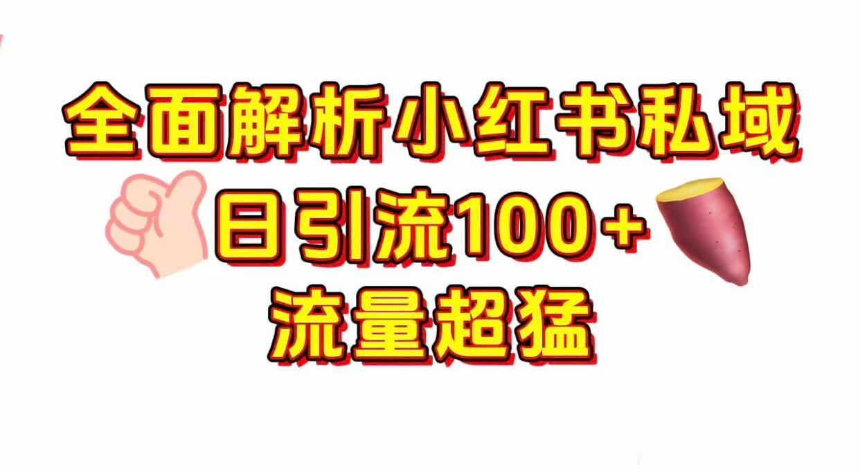 小红书私域引流 每天加100+-项目网