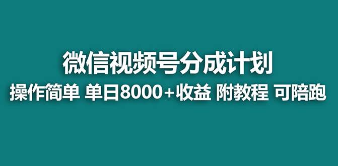 【蓝海项目】视频号分成计划最新玩法，单天收益8000+，附玩法教程，24年…-项目网