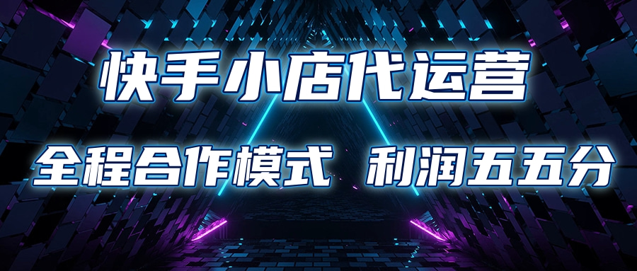 快手小店代运营 限时托管计划合作模式 利润五五分成-项目网