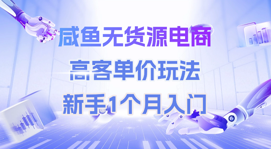 咸鱼无货源电商，高客单价玩法，新手1个月入门-项目网