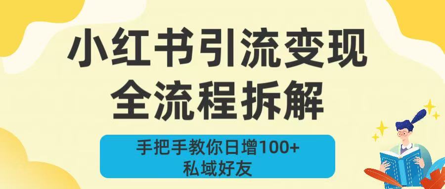 新手必看!小红书引流变现全流程拆解,手把手教你日增100+私域好友-项目网