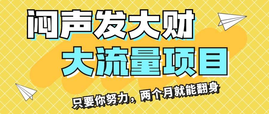 闷声发大财，大流量项目，月收益过3万，只要你努力，两个月就能翻身-项目网